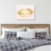 Gold Kiss Lips Leinwanddruck (Insitu (Schlafzimmer))