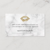 Gold Kiss Luxe Ernennung / Glitzer Trimm Terminkarte (Rückseite)