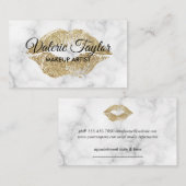 Gold Kiss Luxe Ernennung / Glitzer Trimm Terminkarte (Vorne/Hinten)