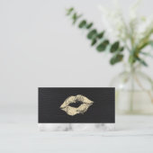 Gold Kiss Make up Marble Luxe Ernennung Terminkarte (Stehend Vorderseite)