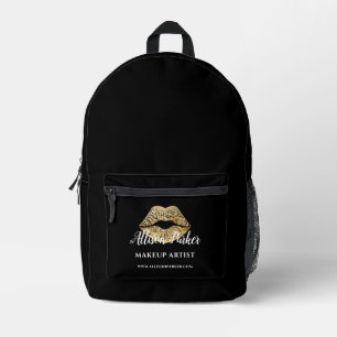Gold Kiss Makeup Artist Beruflich Bedruckter Rucksack