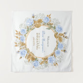 Gold-Kissed Blue Rose Bridal Wandteppich (Vorderseite (Horizontal))
