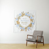 Gold-Kissed Blue Rose Bridal Wandteppich (Beispiel)