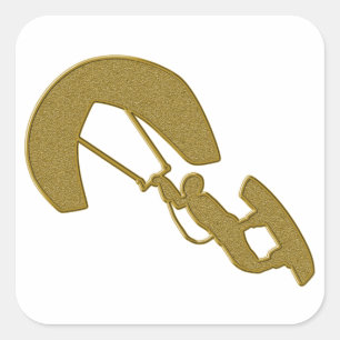 Gold Kitesurfing Aufkleber