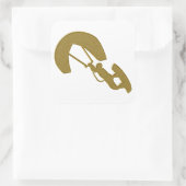 Gold Kitesurfsticker Quadratischer Aufkleber (Tasche)