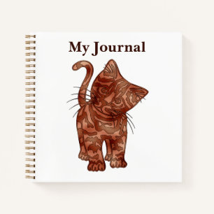 Gold Kitten Journal Notizblock