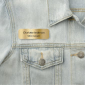 Gold klassischer Mitarbeiter Namensschild (Beispiel)