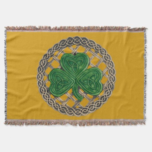Gold-Kleeblatt auf keltischen Knochen-Knöchel Decke (Vorderseite)
