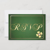 Gold Kleeblatt Celtic St Patrick's Day UAwg RSVP Karte (Vorderseite)