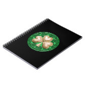 Gold Kleeblatt Spiral Notebook Notizblock (Linke Seite)