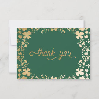 Gold Kleeblatts, Irish Green Dankes Cards Dankeskarte
