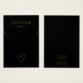 Gold kleine Herz-Halskette oder Armband-Grafikkart (Vorne & Hinten)
