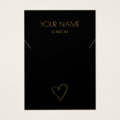 Gold kleine Herz-Halskette oder Armband-Grafikkart (Vorderseite)
