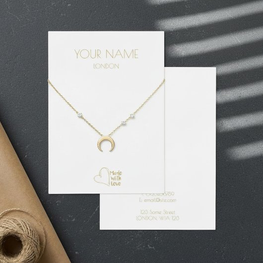 Gold kleine Herzklammer, Armband-Display-Karte