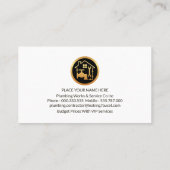 Gold Klempner Heizsymbole Klempner Visitenkarte (Rückseite)