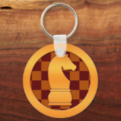 Gold Knight Schach Piece Schlüsselanhänger (Vorderseite)