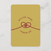 Gold Knot Gewerkschaft Doppeltes Glück Chinesische Begleitkarte (Rückseite)