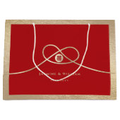 Gold Knot Gewerkschaft Doppeltes Glück Chinesische Große Geschenktüte (Vorderseite)