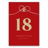 Gold Knot Gewerkschaft Doppeltes Glück Chinesische Tischnummer (Rückseite)