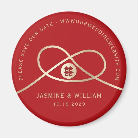 Gold Knot Gewerkschaft Doppeltes Glück Save the Da Magnet (Vorne)