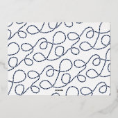 Gold Knot Nautic Save the Date Card Folieneinladung (Rückseite)