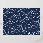 Gold Knot Nautic Save the Date Card Folieneinladung (Rückseite)