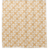 Gold Knot Pattern Duschvorhang (Vorderseite)
