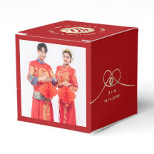 Gold Knot Red Double Happy Chinesische Hochzeit
