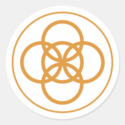 Gold Knot Runder Aufkleber (Vorderseite)