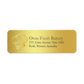 Gold Koch Hat Bakery Rücksendeadresse (Vorne)