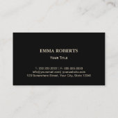 Gold Koch Hat Personal Koch Catering Service Visitenkarte (Rückseite)