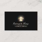 Gold Koch Hat Personal Koch Catering Service Visitenkarte (Vorderseite)