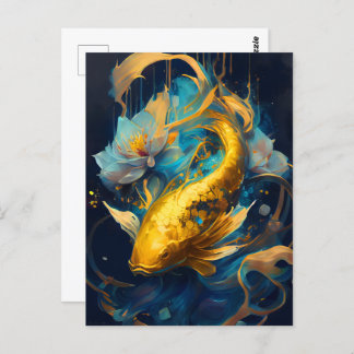 Gold Koi: Postkarte