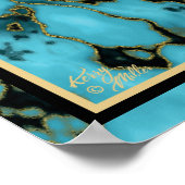 Gold Kokopelli, die das Plakat der Flute spielen (Ecke)