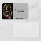 Gold Kokopelli Dreamcatcher Business Card Visitenkarte (Vorne/Hinten)