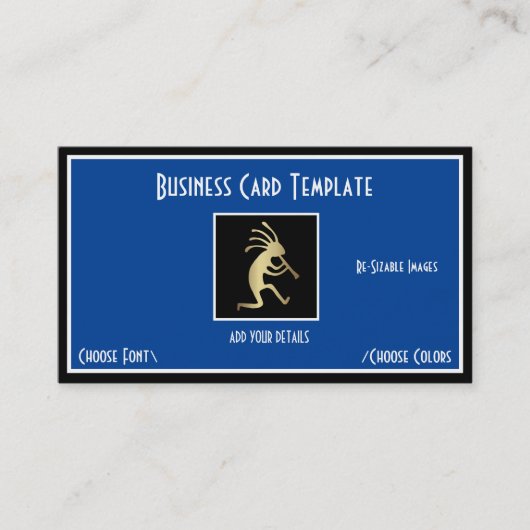 Gold KoKopelli Logo Business Card Visitenkarte (Vorderseite)