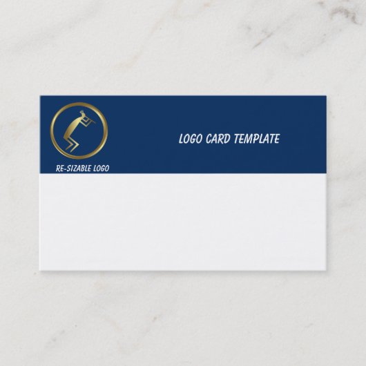 Gold Kokopelli Logo Business Card Visitenkarte (Vorderseite)