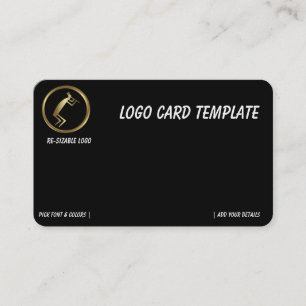 Gold Kokopelli Logo Visitenkarte
