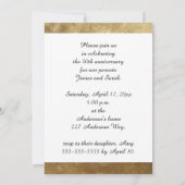 Gold kombiniert 50-jährige Einladungen zum Hochzei (Rückseite)