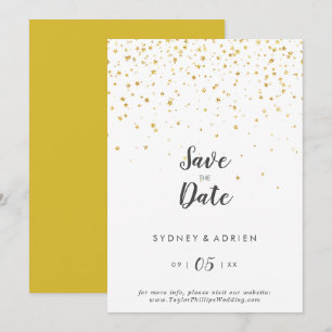 Gold Konfetti Hochzeit Save The Date