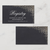 Gold Konfetti Imitate Folie Hochzeitskarte Begleitkarte (Vorne/Hinten)