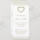 Gold Kontur Heart Set Wedding Programm (Vorne/Hinten)