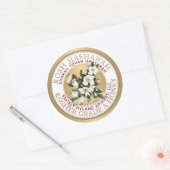 Gold Kosher Rosh Hashanah Honey Label Shanah Tovah Runder Aufkleber (Umschlag)