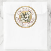 Gold Kosher Rosh Hashanah Honey Label Shanah Tovah Runder Aufkleber (Tasche)