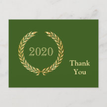 Gold Kranz Abschluss Danke, Green