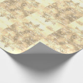 Gold Krawatte-Dye Snowflake Frohe Weihnachten Geschenkpapier (Ecke)