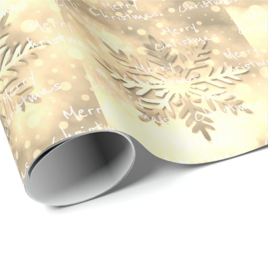 Gold Krawatte-Dye Snowflake Frohe Weihnachten Geschenkpapier (Rolleneckpunkt)