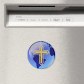 Gold Kreuz und Erde Magnet (In Situ (Geschirrspüler))