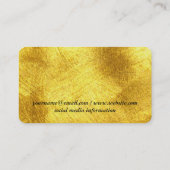 Gold | Künstlerisch Visitenkarte (Rückseite)