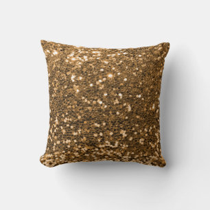 Gold Kupfer Glitter Kissen